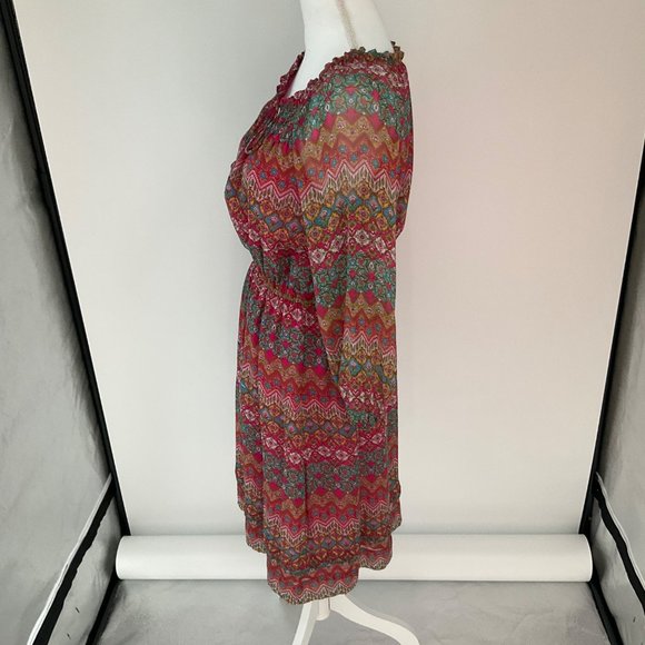 DVF Diane Von Furstenberg Dress Parry Silk Blouson Peasant 2 Pink Floral - Picture 9 of 15